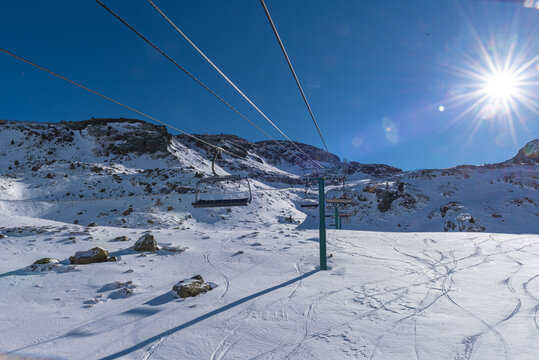 Ordino Arcalis by Grandvalira Pyrenees station in winter 2021