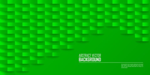 Fototapeta na wymiar Green abstract vector background. Green geometric paper art style background, texture can be used in cover, book, poster, website or advertising design.