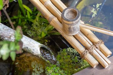 日本のつくばい 和風イメージ