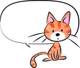 vector cartoon rabbit with speech bubble border