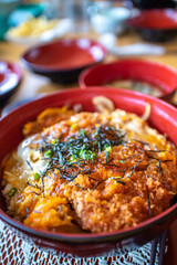 カツ丼　日本の丼もの　和食イメージ