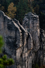 autumn landscape with rocks