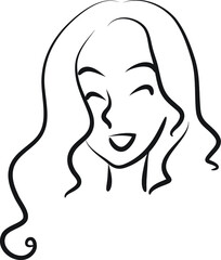 vector drawing beauty face design