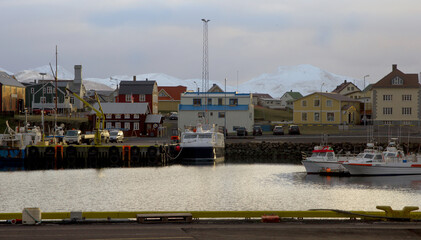 Port de Stykkishólmur, Islande.