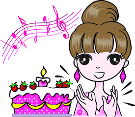 vector drawing beauty face design