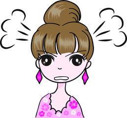 vector drawing beauty face design