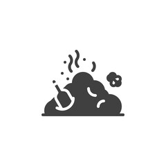 Garbage pile, rubbish vector icon. filled flat sign for mobile concept and web design. Smelly trash bottle glyph icon. Symbol, logo illustration. Vector graphics