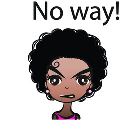 vector drawing black beauty face design