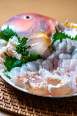 日本の刺し身　和風イメージ