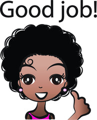 vector drawing black beauty face design