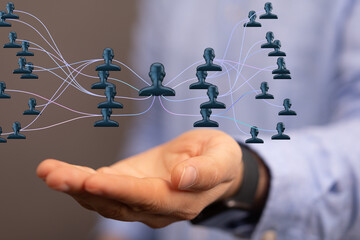 hierarchy connection team group digital