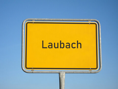Ortsschild Laubach