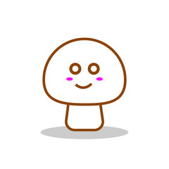 Cute character small smile pose