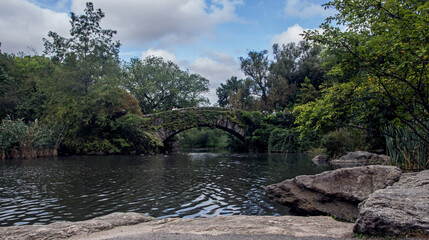 Fototapeta na wymiar Pont, Central Park, New-york City.