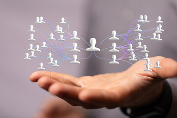 hierarchy connection team group digital
