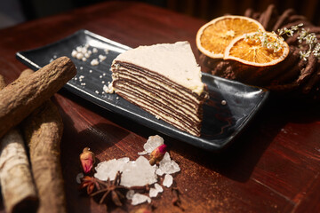 pot of tea wit cake and coffee