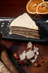 pot of tea wit cake and coffee