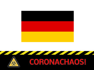 Illustration Coronachaos in Deutschland