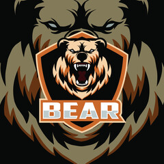 bear head mascot logo esport © DANI