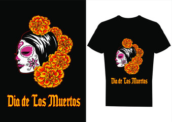 dia de los muertos t shirt design