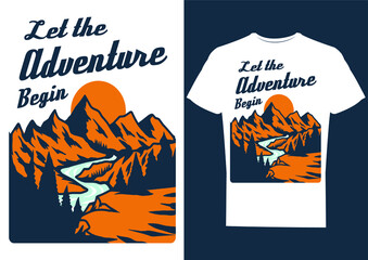 adenture ,camping illustration design for t shirt