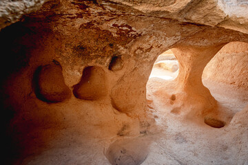 Passages made in mountain of Cappadocia