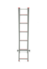 Ladder folded isolated on white background. 3d rendering