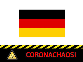Illustration of corona chaos in Germany.