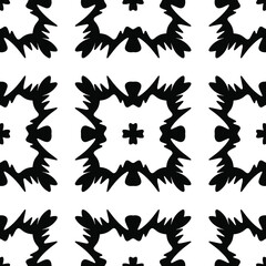  Black and white texture. seamless geometric pattern.
