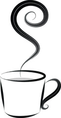 vector drawing tea coffee design icon symbol