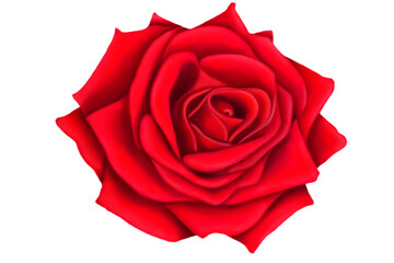 Illustration of a red rose on a white background. Make a Declaration of love. The concept of the Valentine's Day theme.