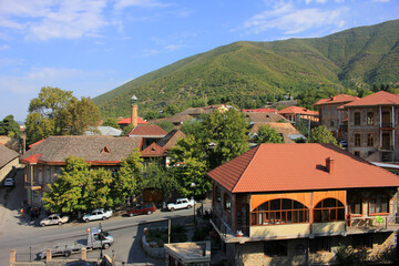 Fototapeta premium Azerbaijan. Sheki city. Old town center.
