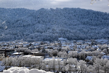 Freiburg im Winter mit Schnee