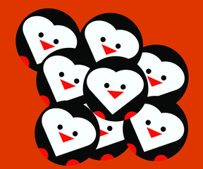 Penguins Shape Background In Adobe Illustrator