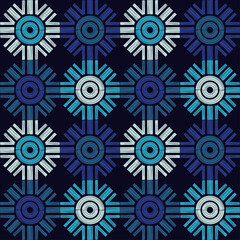 Ethnic seamless pattern of geometric shapes. Scribbles. Can be used for social media, posters, email, print, ads designs.