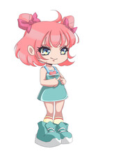 Lovely illustrated girl