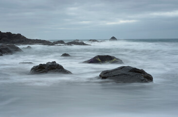 waves on the rocks