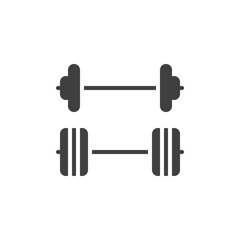 Gym barbell vector icon. filled flat sign for mobile concept and web design. Dumbell, barbell glyph icon. Symbol, logo illustration. Vector graphics