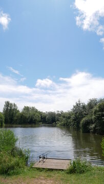 Quite fishing peg in the lake, UK