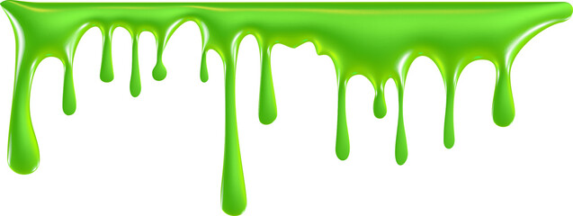 Green cartoon dribble slime
