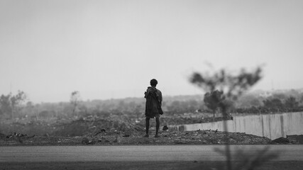 Poor man in the streets of Bamako