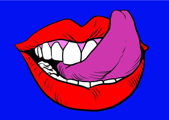 lips and tongue