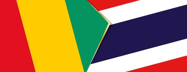 Guinea and Thailand flags, two vector flags.