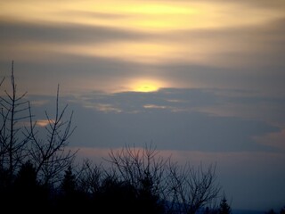 sunset over the lake