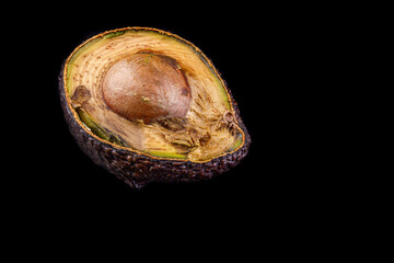 Half of a dry avocado