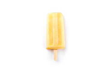 cantaloupe popsicles placed white surface