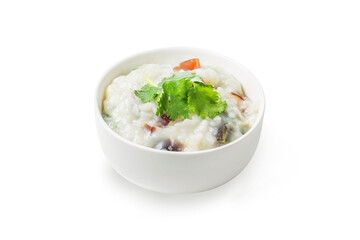 chinese food century egg congee