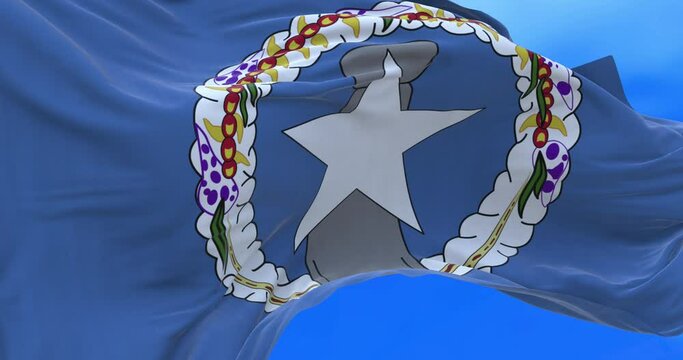 Seamless loop of Northern Mariana Islands flag.