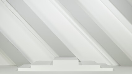 3d render. podium on a gray background. product presentation