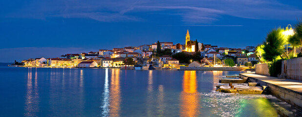 Fototapeta na wymiar Zadar archipelago. Town of Kali on Ugljan island evening panoramic view